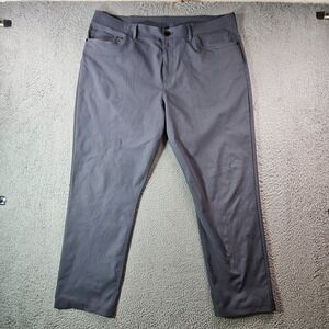 Public Rec Pants Men 40 x 29 Stretch Flat‎ Front Gray 5-Pocket Performance